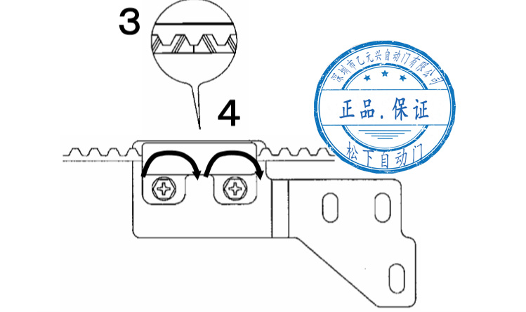 單開自動門皮帶安裝 單開自動門皮帶安裝